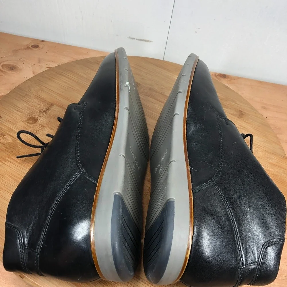 Josef Seibel Mens size 12.5 shoes Black Leather Casual work chukka boots